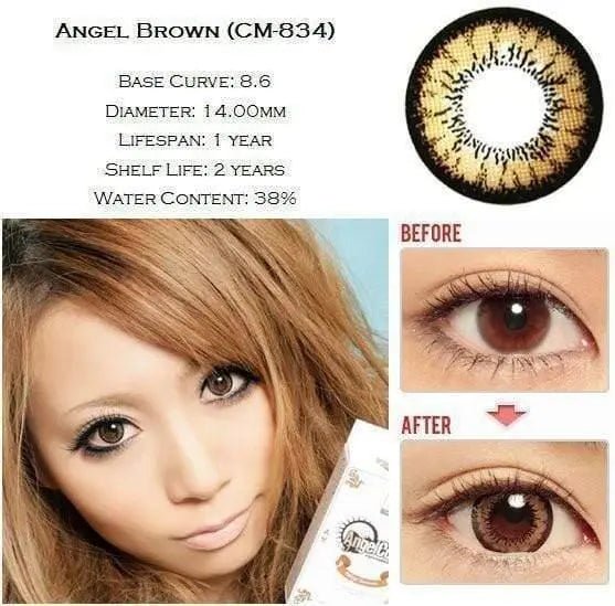 GEO Super Angel Brown - Softlens Queen Contact Lenses