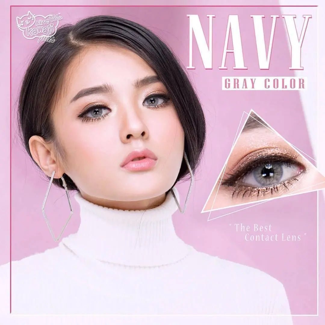 Kitty Navy Gray - Softlens Queen Contact Lenses
