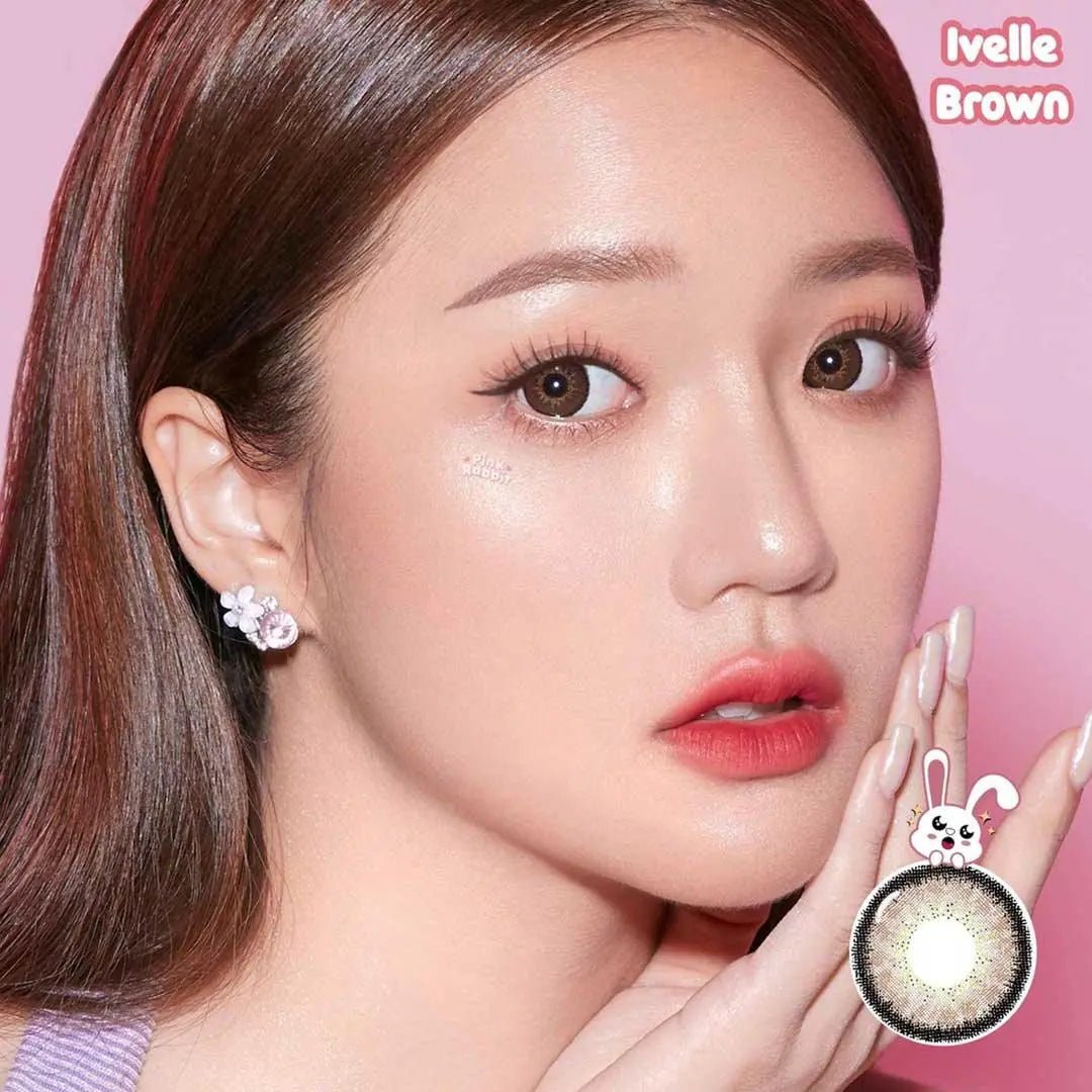 Pink Rabbit Ivelle Brown - Softlens Queen Contact Lenses