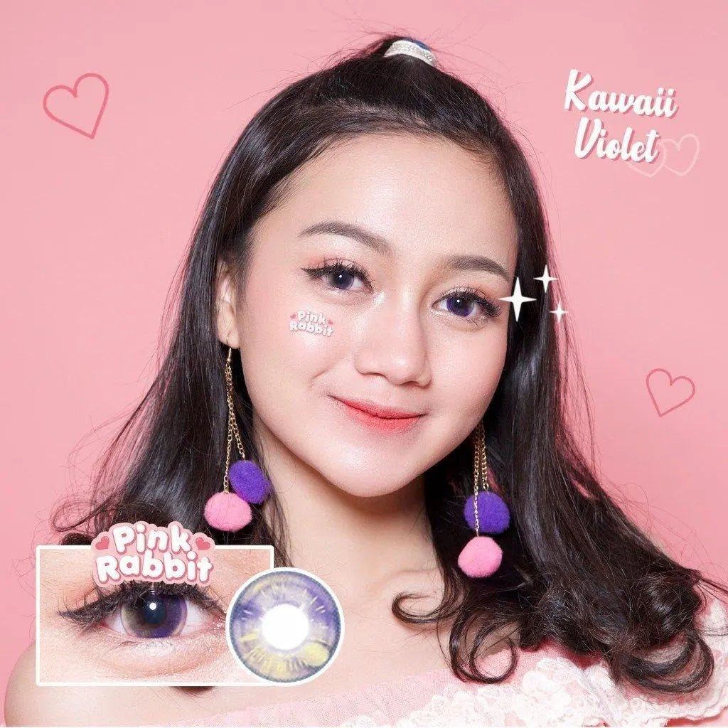 Pink Rabbit Kawai Violet - Softlens Queen Contact Lenses