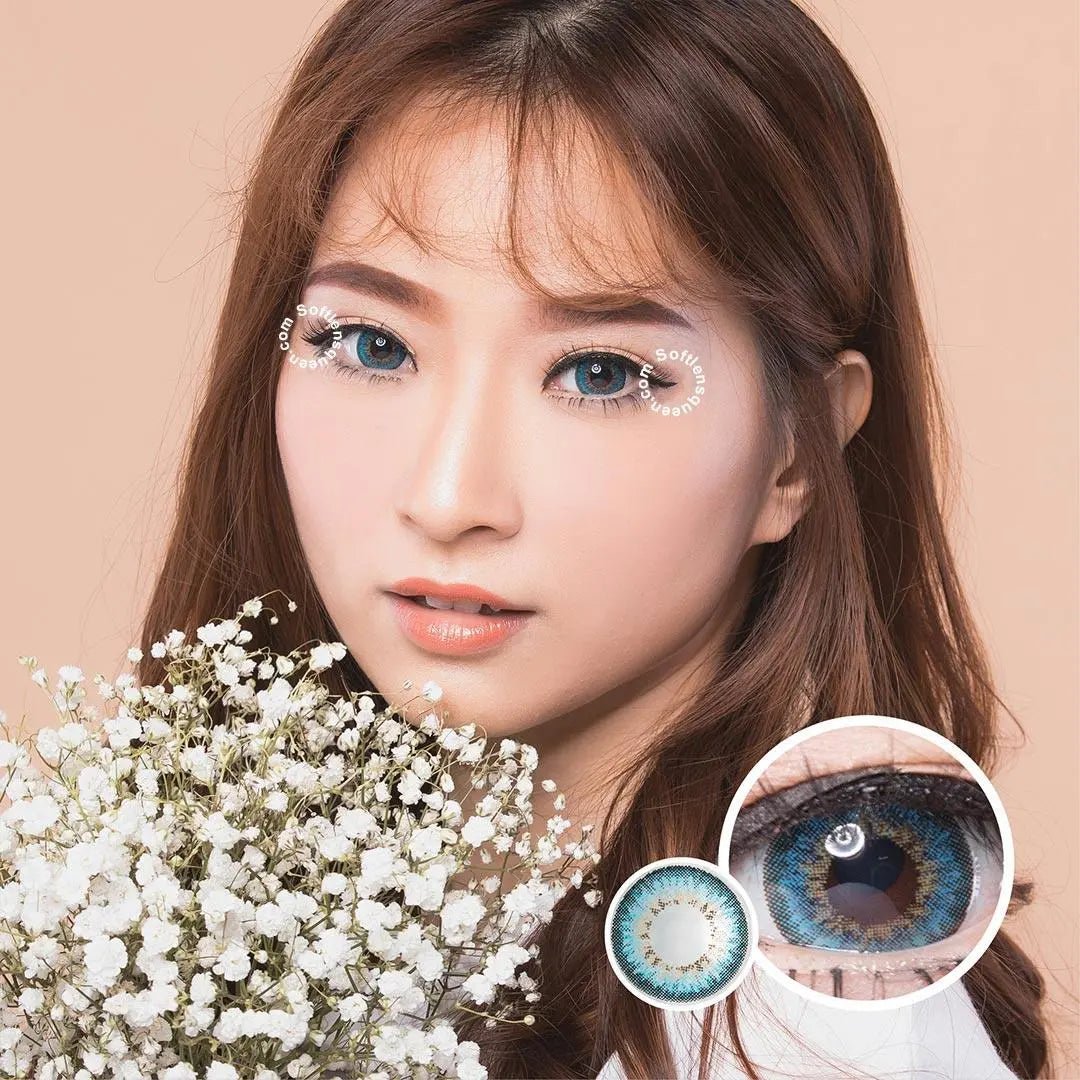 Puffy 3 Tone Blue - Softlens Queen Contact Lenses