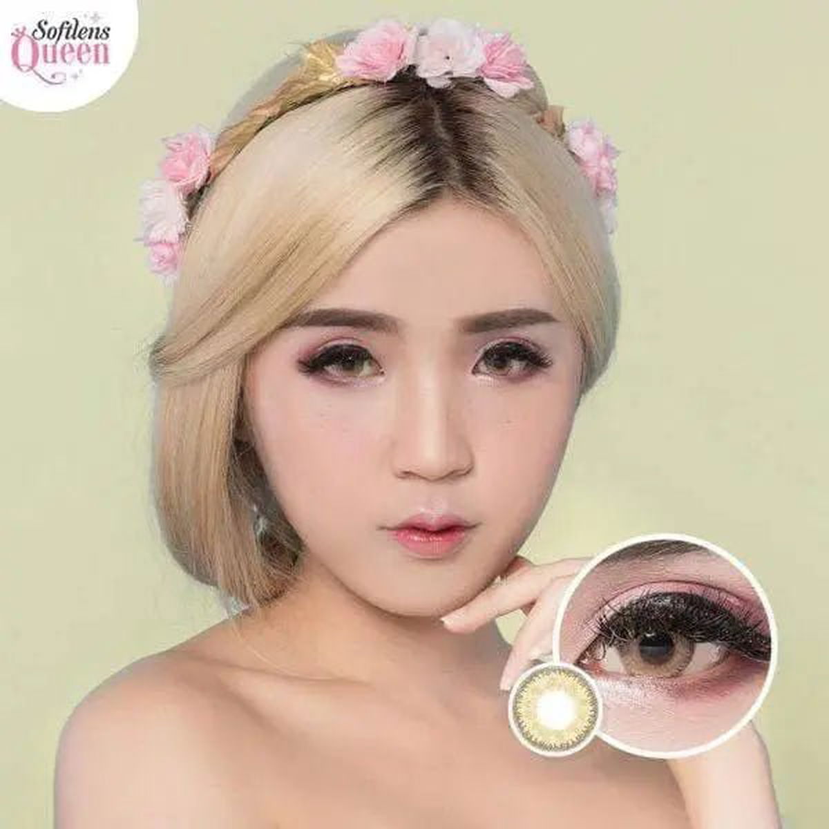 Kitty Mini Sheer Brown - Softlens Queen Contact Lenses