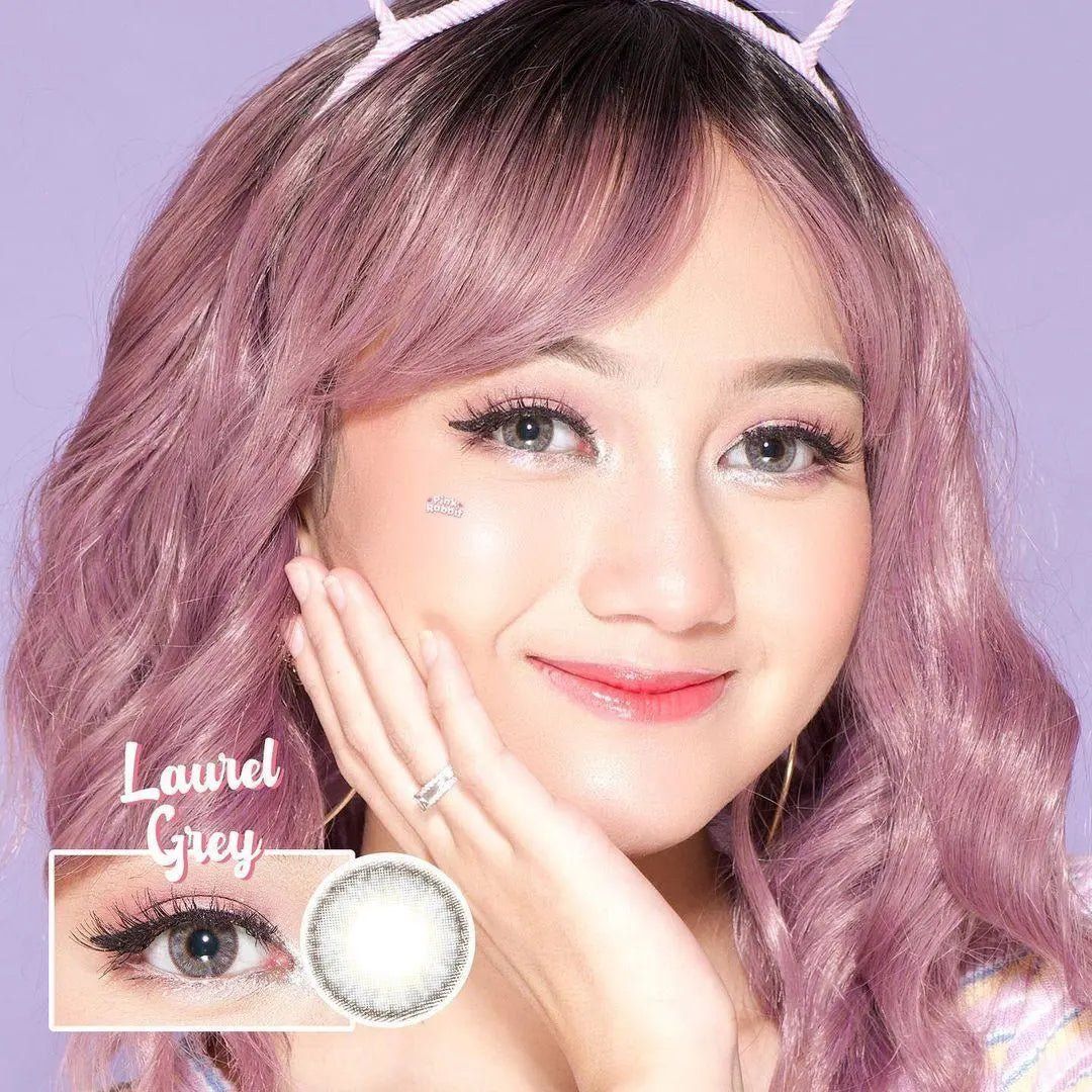 Pink Rabbit Laurel Gray - Softlens Queen Contact Lenses
