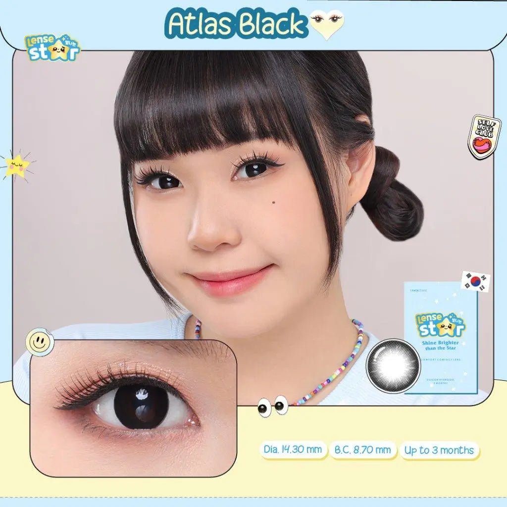 Atlas Black - Softlens Queen Contact Lenses