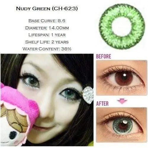 Geo Nudy Green CH623 - Softlens Queen Contact Lenses