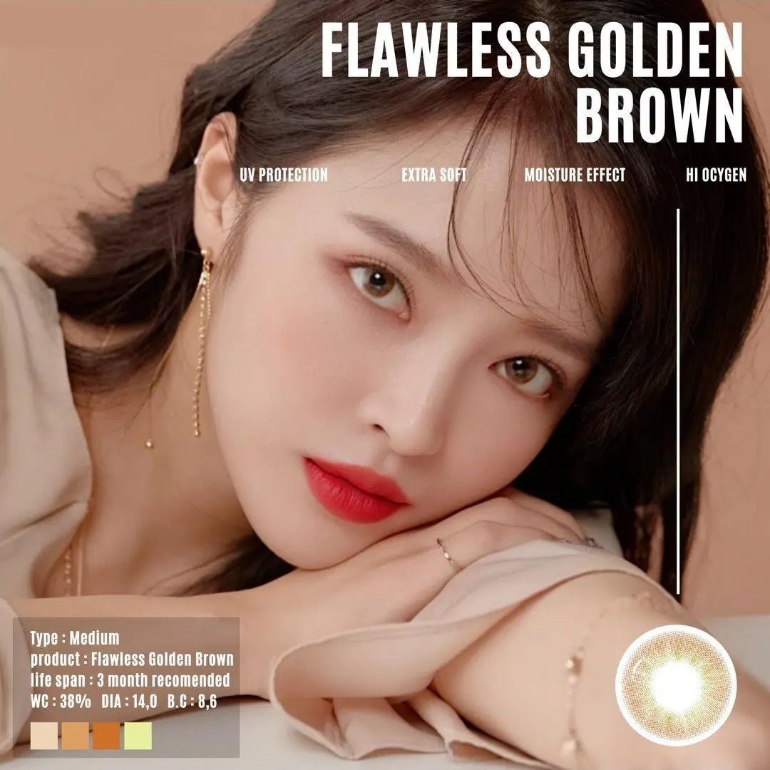 Jewel Flawless Golden Brown - Softlens Queen Contact Lenses