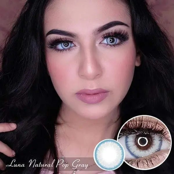 Luna Natural Pop Gray - Softlens Queen Contact Lenses