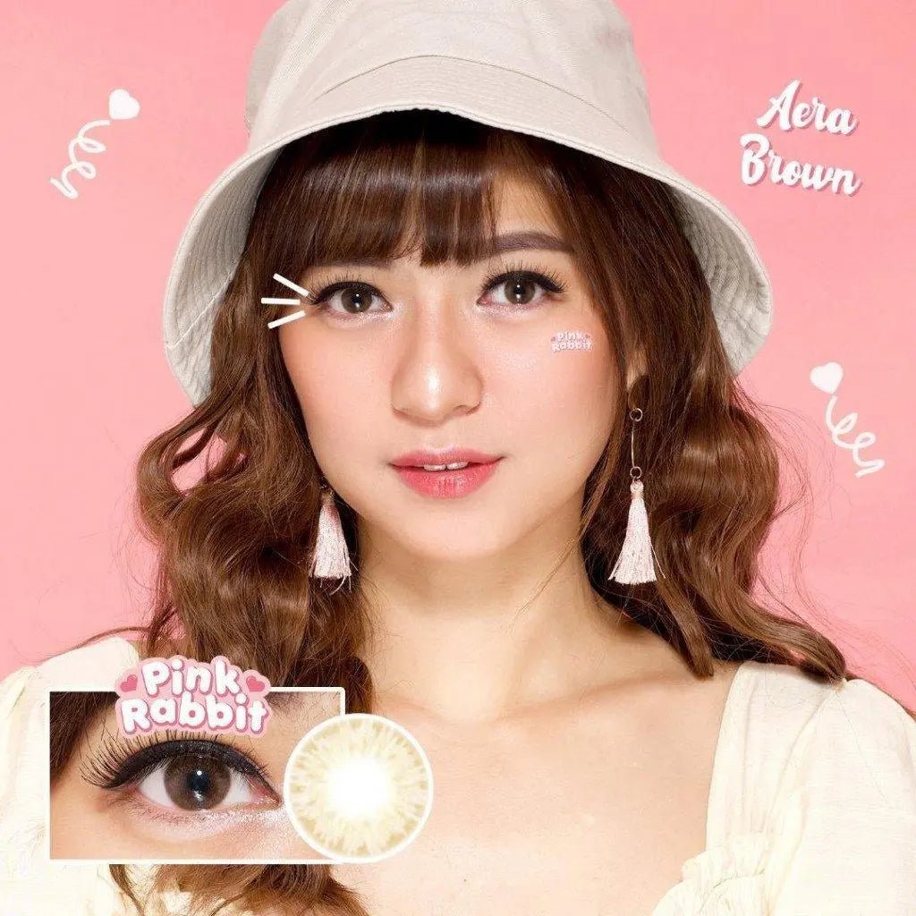 Pink Rabbit Aera Brown - Softlens Queen Contact Lenses