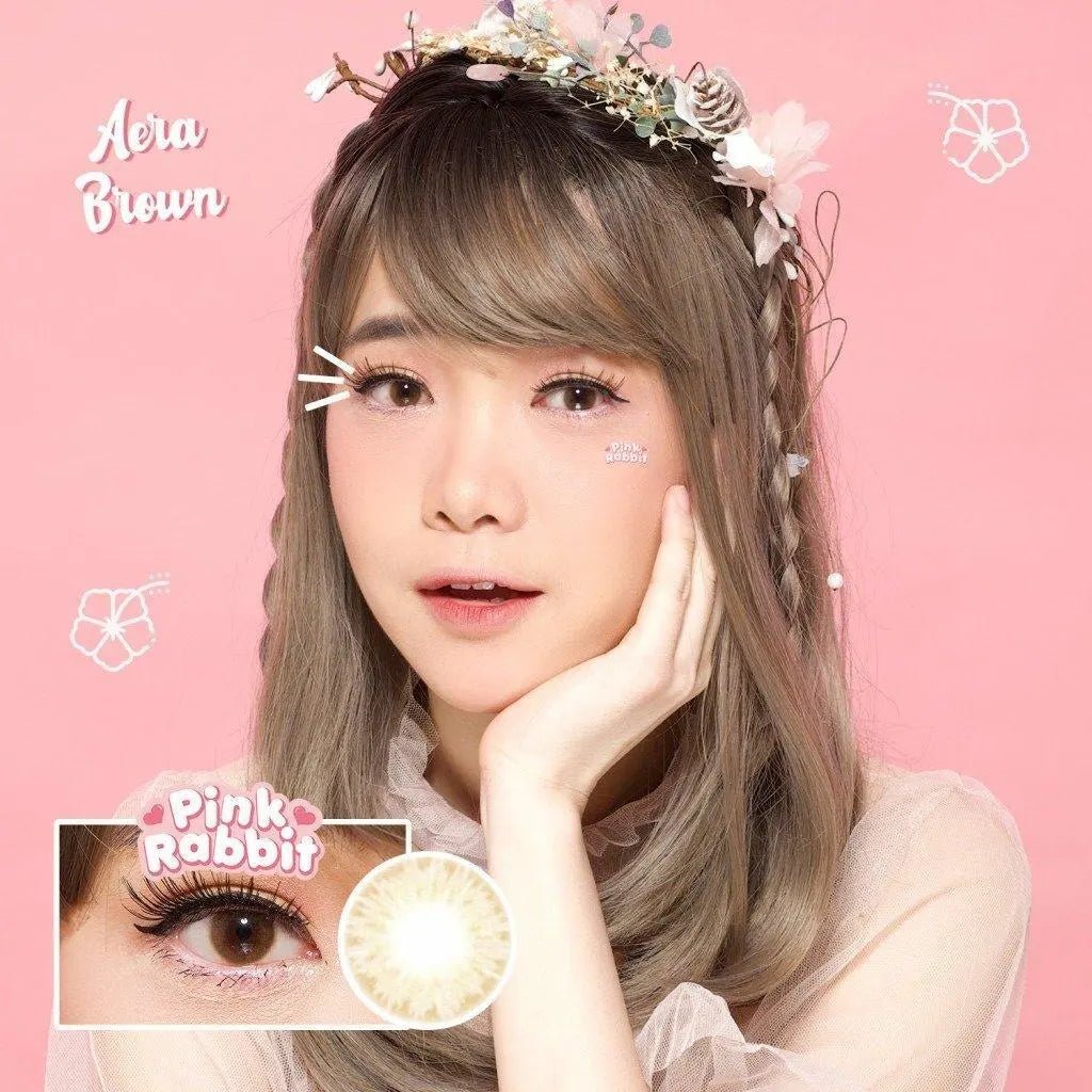 Pink Rabbit Aera Brown - Softlens Queen Contact Lenses