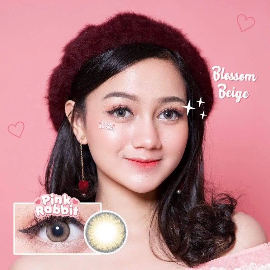 Pink Rabbit Blossom Beige - Softlens Queen Contact Lenses