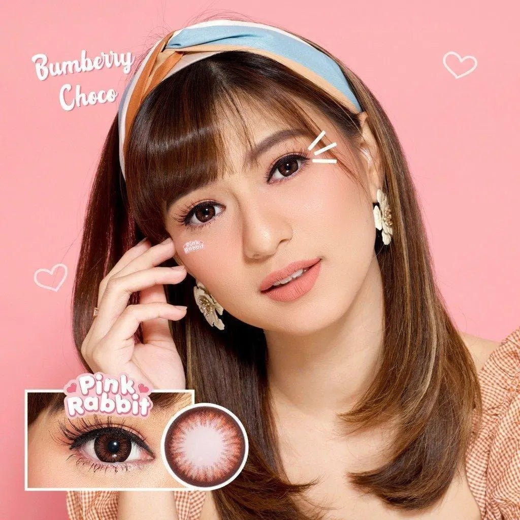 Pink Rabbit Bumberry Choco - Softlens Queen Contact Lenses