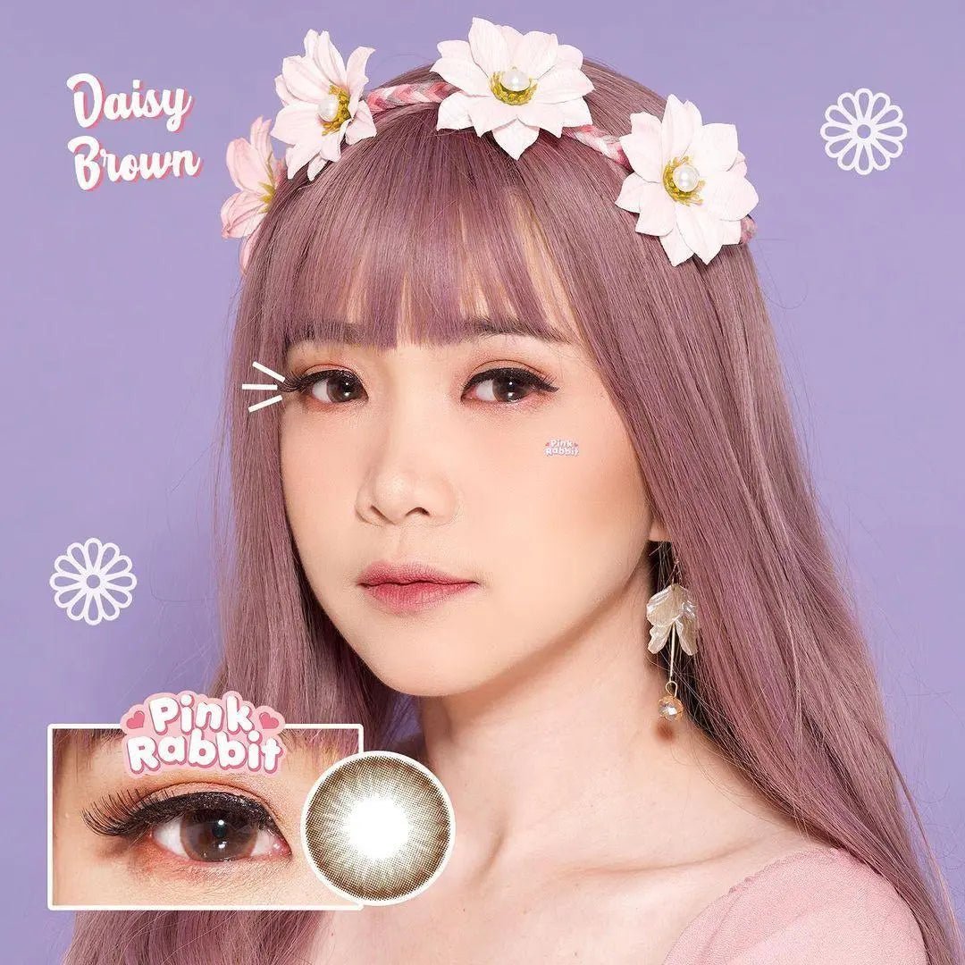 Pink Rabbit Daisy Brown - Softlens Queen Contact Lenses