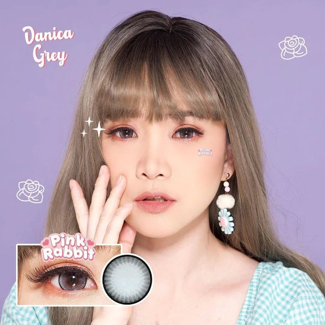 Pink Rabbit Danica Gray - Softlens Queen Contact Lenses