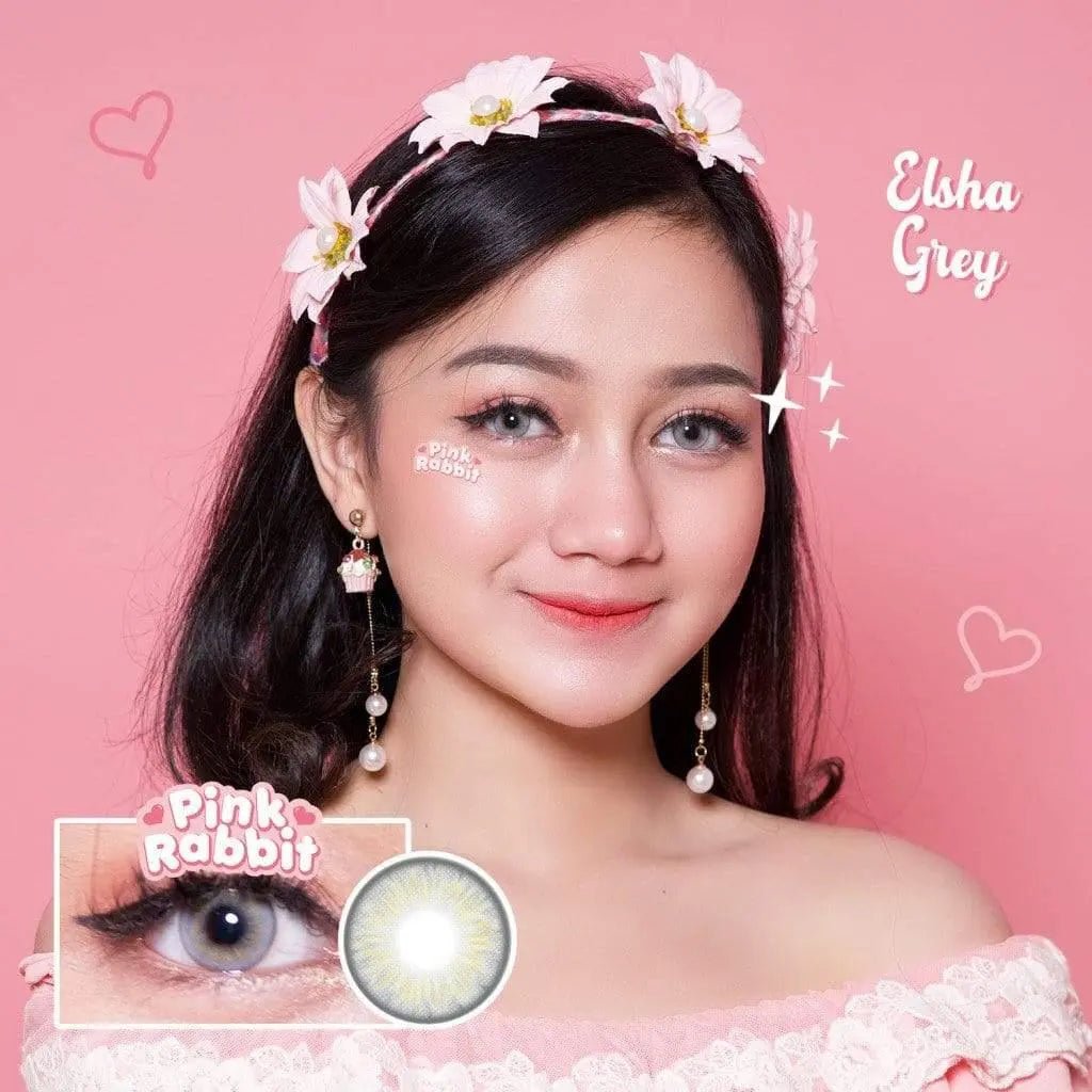 Pink Rabbit Elsha Gray - Softlens Queen Contact Lenses