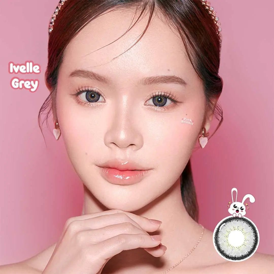 Pink Rabbit Ivelle Gray - Softlens Queen Contact Lenses