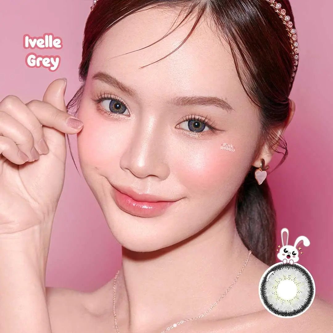 Pink Rabbit Ivelle Gray - Softlens Queen Contact Lenses