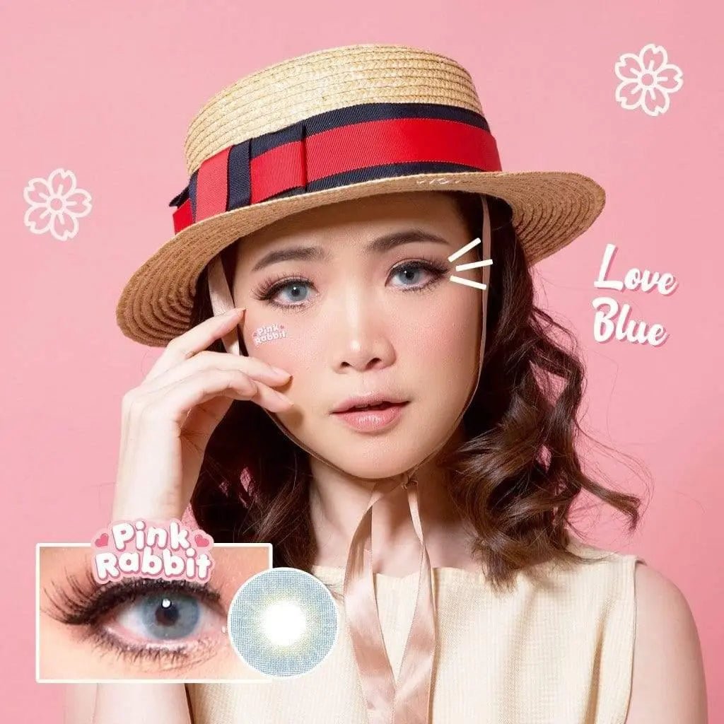 Pink Rabbit Love Blue - Softlens Queen Contact Lenses