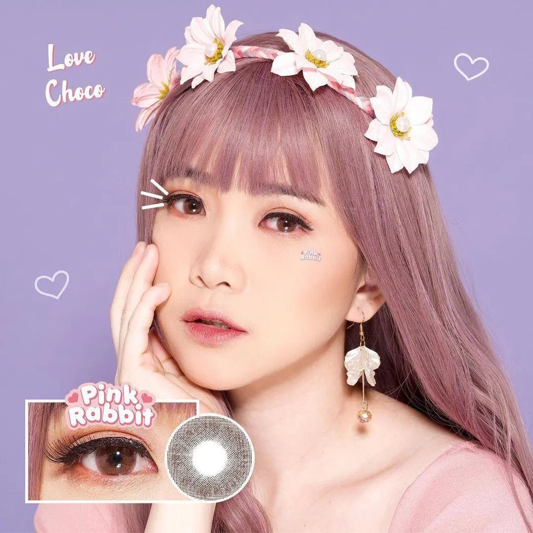 Pink Rabbit Love Choco - Softlens Queen Contact Lenses