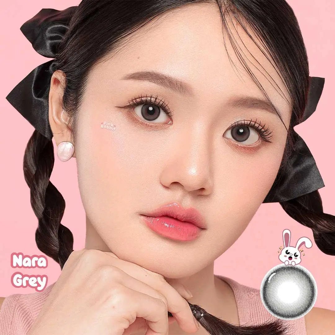Pink Rabbit Nara Gray - Softlens Queen Contact Lenses