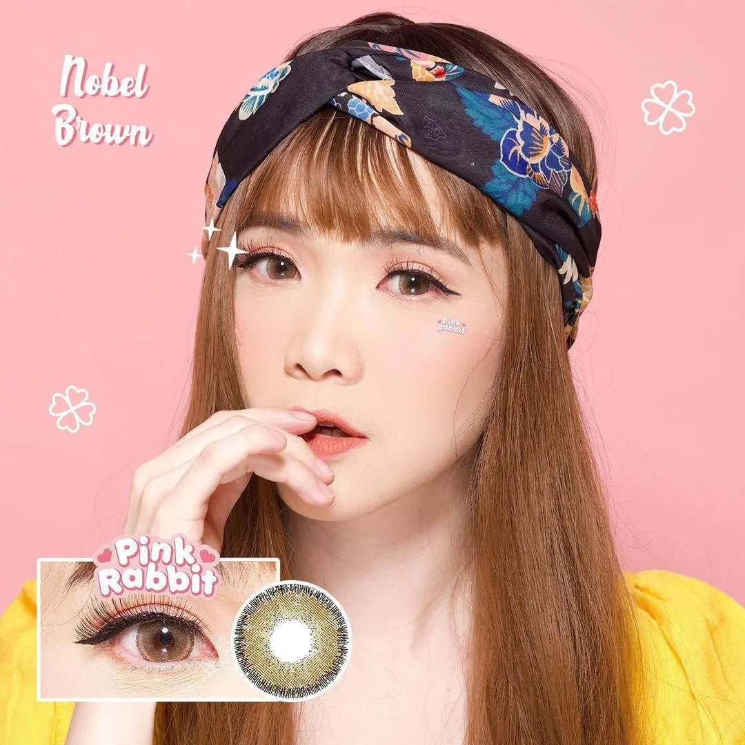 Pink Rabbit Nobel Brown - Softlens Queen Contact Lenses