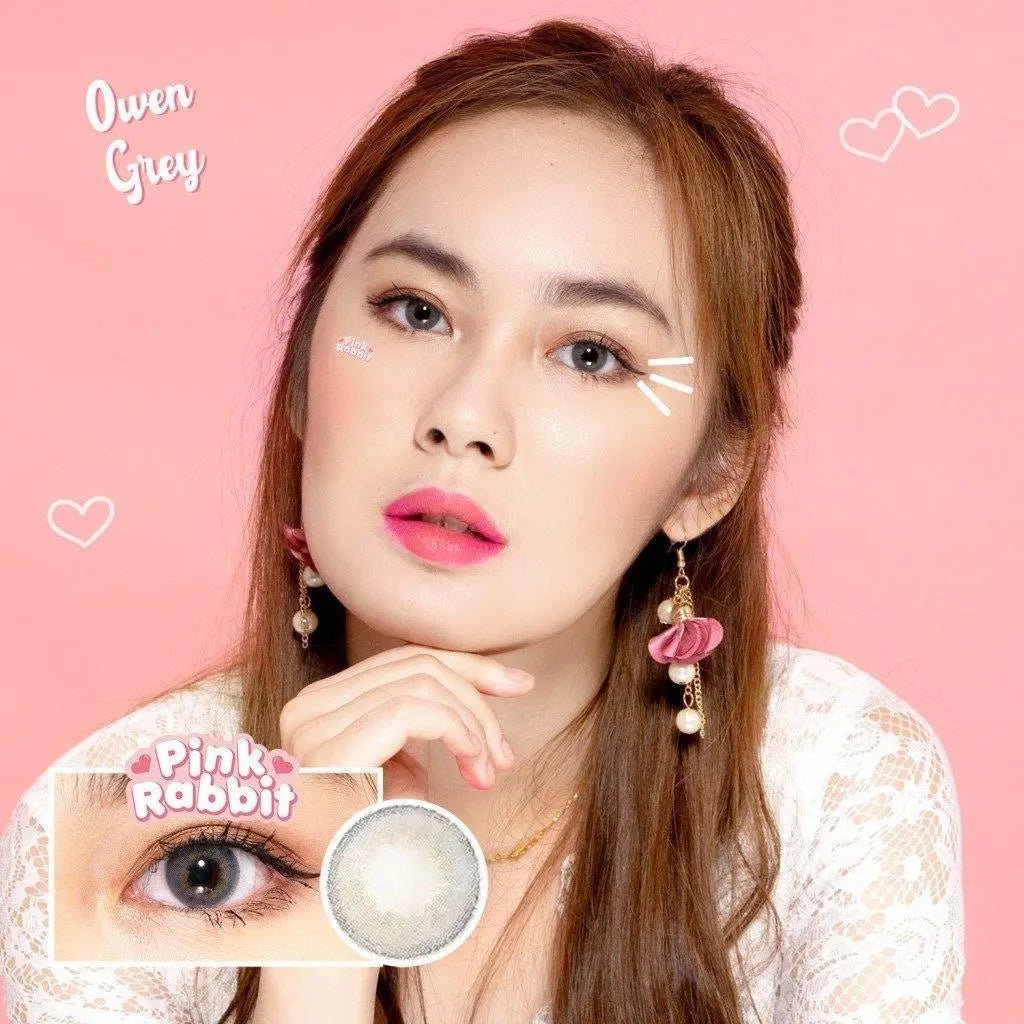 Pink Rabbit Owen Gray - Softlens Queen Contact Lenses