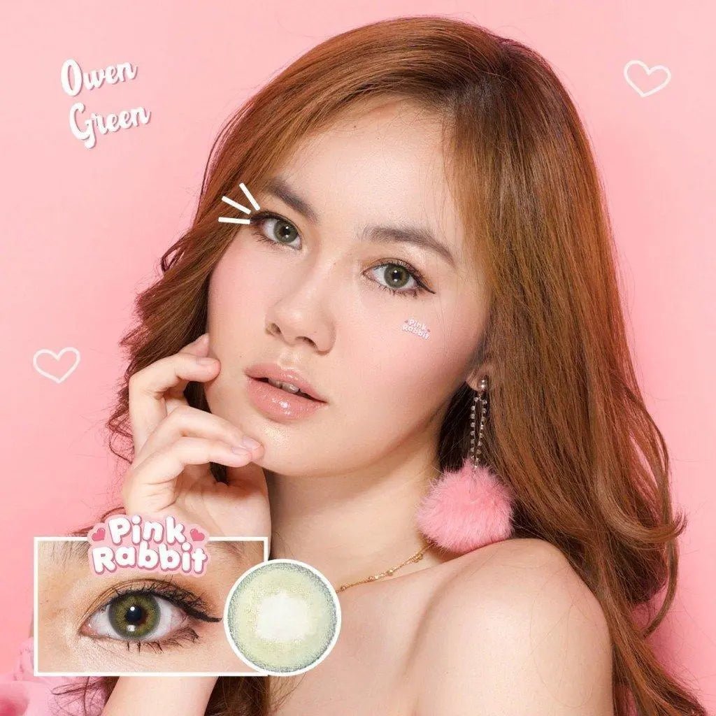 Pink Rabbit Owen Green - Softlens Queen Contact Lenses