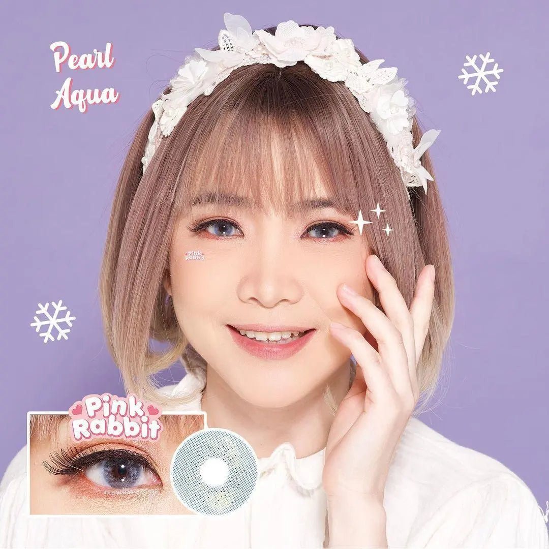 Pink Rabbit Pearl Aqua - Softlens Queen Contact Lenses