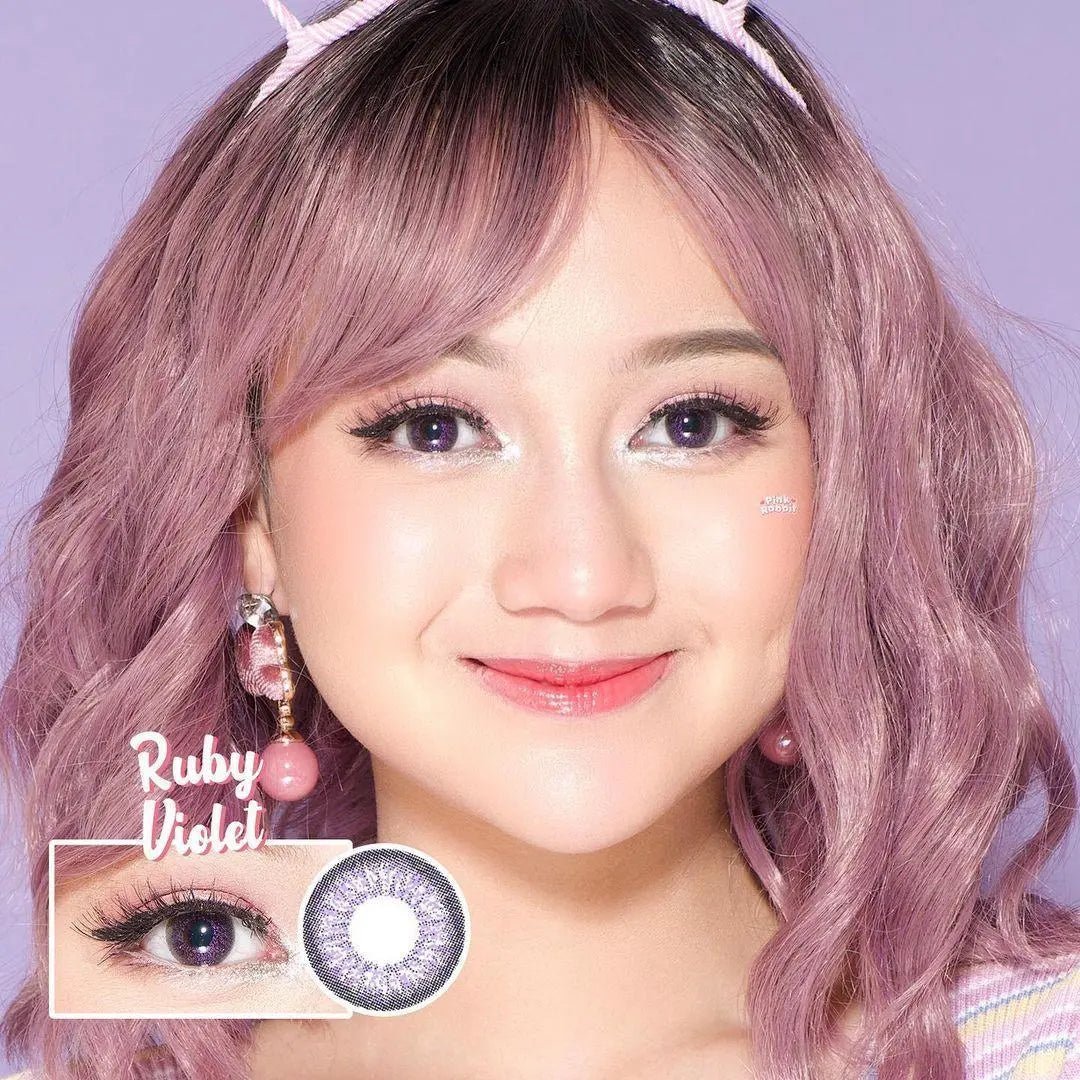 Pink Rabbit Ruby Violet - Softlens Queen Contact Lenses