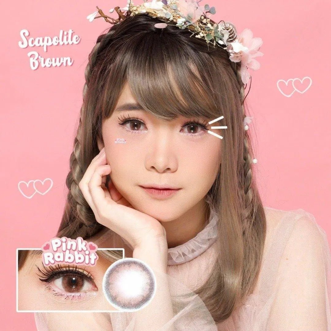 Pink Rabbit Scapollite Brown - Softlens Queen Contact Lenses