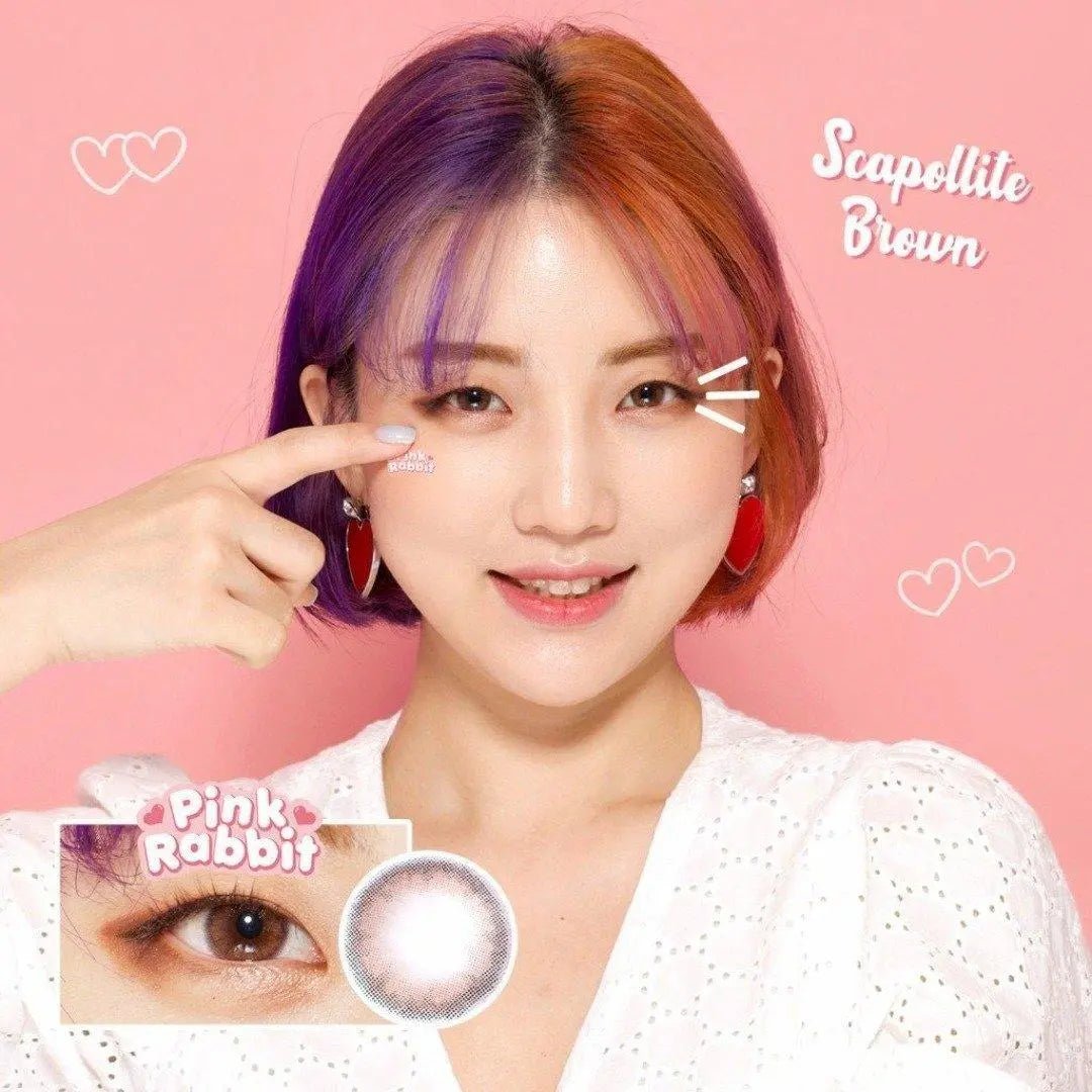 Pink Rabbit Scapollite Brown - Softlens Queen Contact Lenses