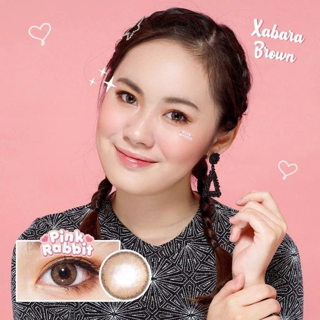 Pink Rabbit Xabara Brown - Softlens Queen Contact Lenses