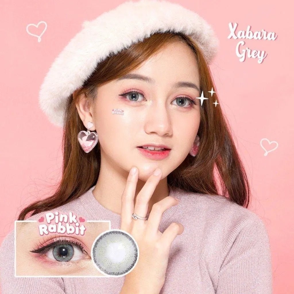 Pink Rabbit Xabara Gray - Softlens Queen Contact Lenses