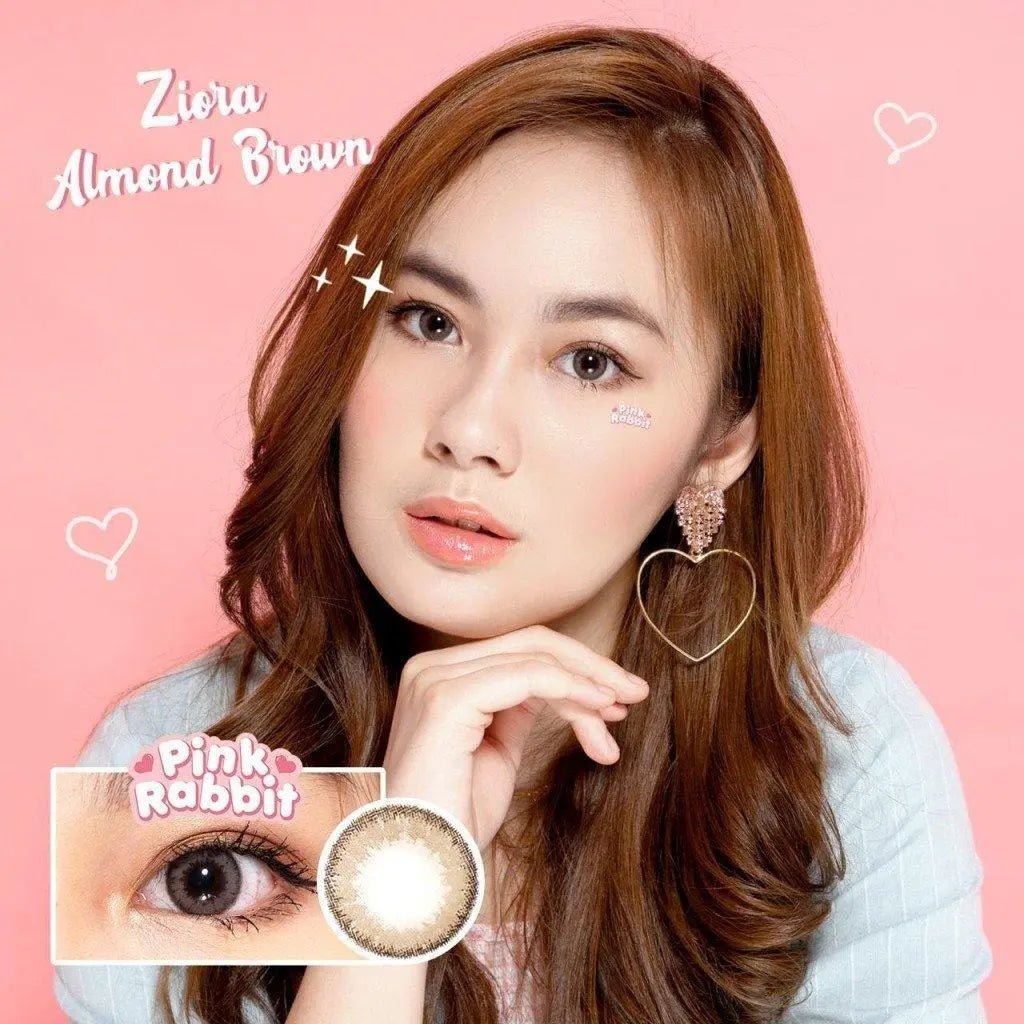 Pink Rabbit Ziora Almond Brown - Softlens Queen Contact Lenses