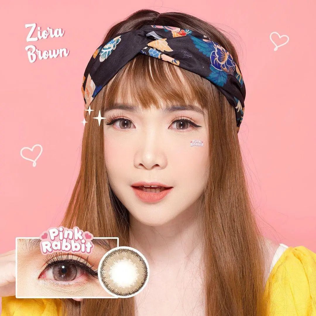 Pink Rabbit Ziora Brown - Softlens Queen Contact Lenses
