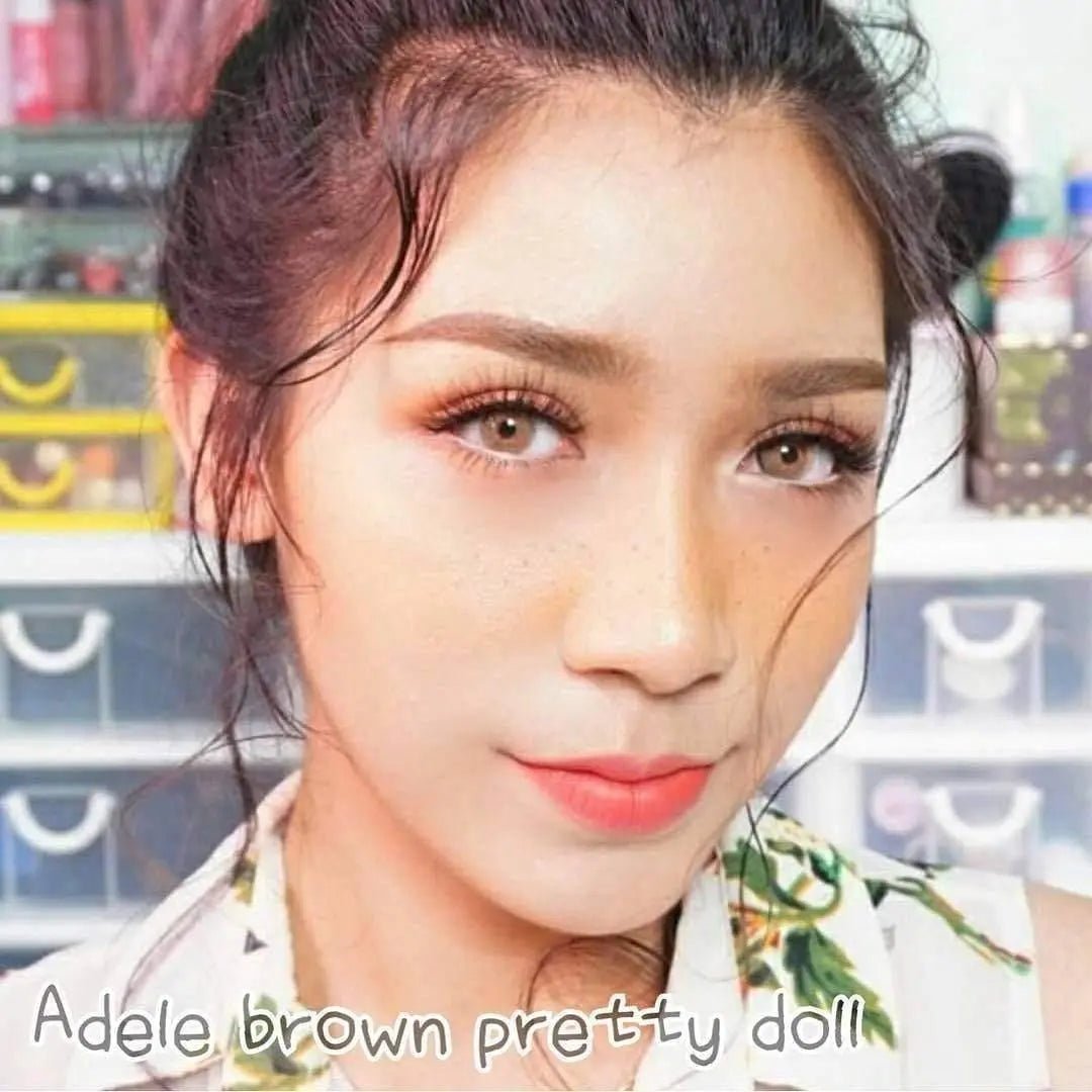Pretty Adele Brown - Softlens Queen Contact Lenses