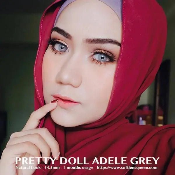 Pretty Adele Gray - Softlens Queen Contact Lenses