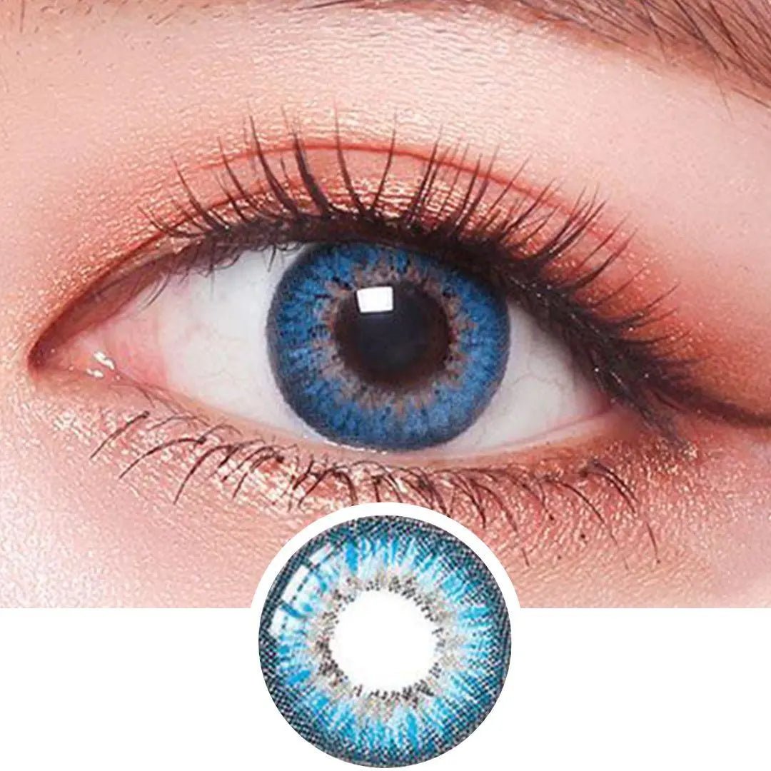 Puffy 3 Tone Blue - Softlens Queen Contact Lenses