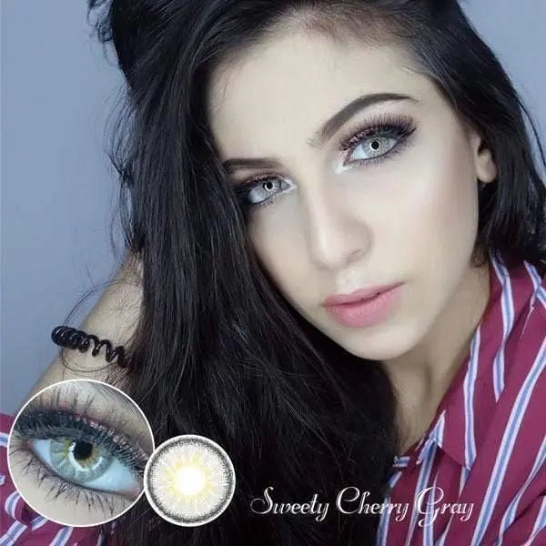 Sweety Cherry Gray - Softlens Queen Contact Lenses